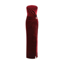 Velvet bandeau long Dress