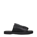 Black Leather Slippers Sandals