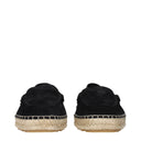 Black Leather Espadrilles