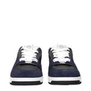 Blue Leather Sneakers
