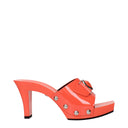 Orange Leather Platforms