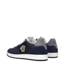 Blue Leather Sneakers