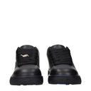 Black Leather Low Tops