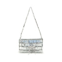 Silver crystal bow mini Shoulder Bag