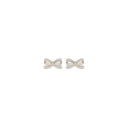 GOLD CRYSTAL BOW EARRINGS