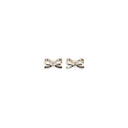 GOLD CRYSTAL BOW EARRINGS