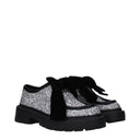 Gray Plastic Slip-On Loafers