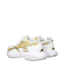 Gold Fabric Low Tops