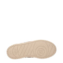 Beige Leather Low Tops