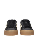 Black Leather Low Tops