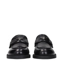 Black Leather Slip-On Loafers