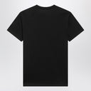 Moncler Black crewneck T-shirt with multipatches
