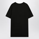Moncler Black cotton T-shirt with logo patch