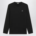Moncler Black long-sleeve T-shirt with logo patch