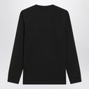 Moncler Black long-sleeve T-shirt with logo patch