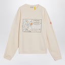 Moncler Genius Ivory white cotton sweatshirt