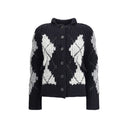 Wool argyle-patterned Cardigan