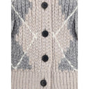 Wool argyle-patterned Cardigan