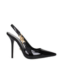 Black Leather High Heel Pumps
