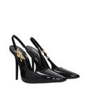 Black Leather High Heel Pumps