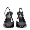 Black Leather High Heel Pumps