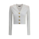 Ribbed and braided Cardigan