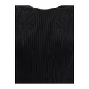 Sleeveless torsade knit long Dress