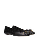 Black Leather Ballet Flats