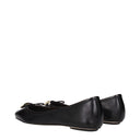 Black Leather Ballet Flats