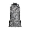 Sleeveless black Lace Top