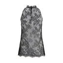 Sleeveless black Lace Top