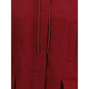 Red Polyester faille Jacket