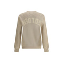 Beige ribbed-knit sweater
