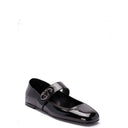 Leather Locker Ballerina Flats