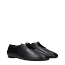 Black Leather Ballet Flats