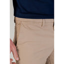 Beige Cotton Skinny Pant
