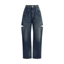 Denim Jeans with Cut-Out Detail