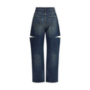 Denim Jeans with Cut-Out Detail