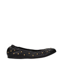 Black Leather Ballet Flats