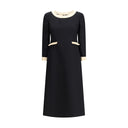 Wool Dress with Bow