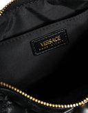 Black Mini Quilted Lambskin Leather Crossbody Sling Borse Bag
