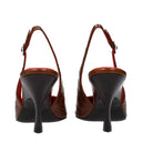 Brown Leather High Heel Pumps