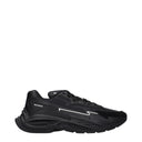 Black Leather Athletic Sneakers
