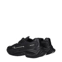Black Leather Athletic Sneakers