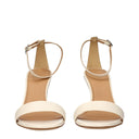 Beige Leather Platforms