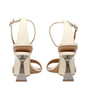 Beige Leather Platforms