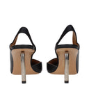 Black Leather High Heel Pumps