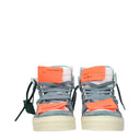 White Fabric High Tops