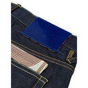 Blue Polyester Tapered Jean