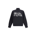 Leopard Print High-neck Sweatshirt